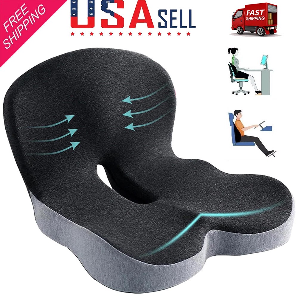 Trucker Seat Cushion for Long Sitting Memory Foam Seat Chair Cushion Office Car