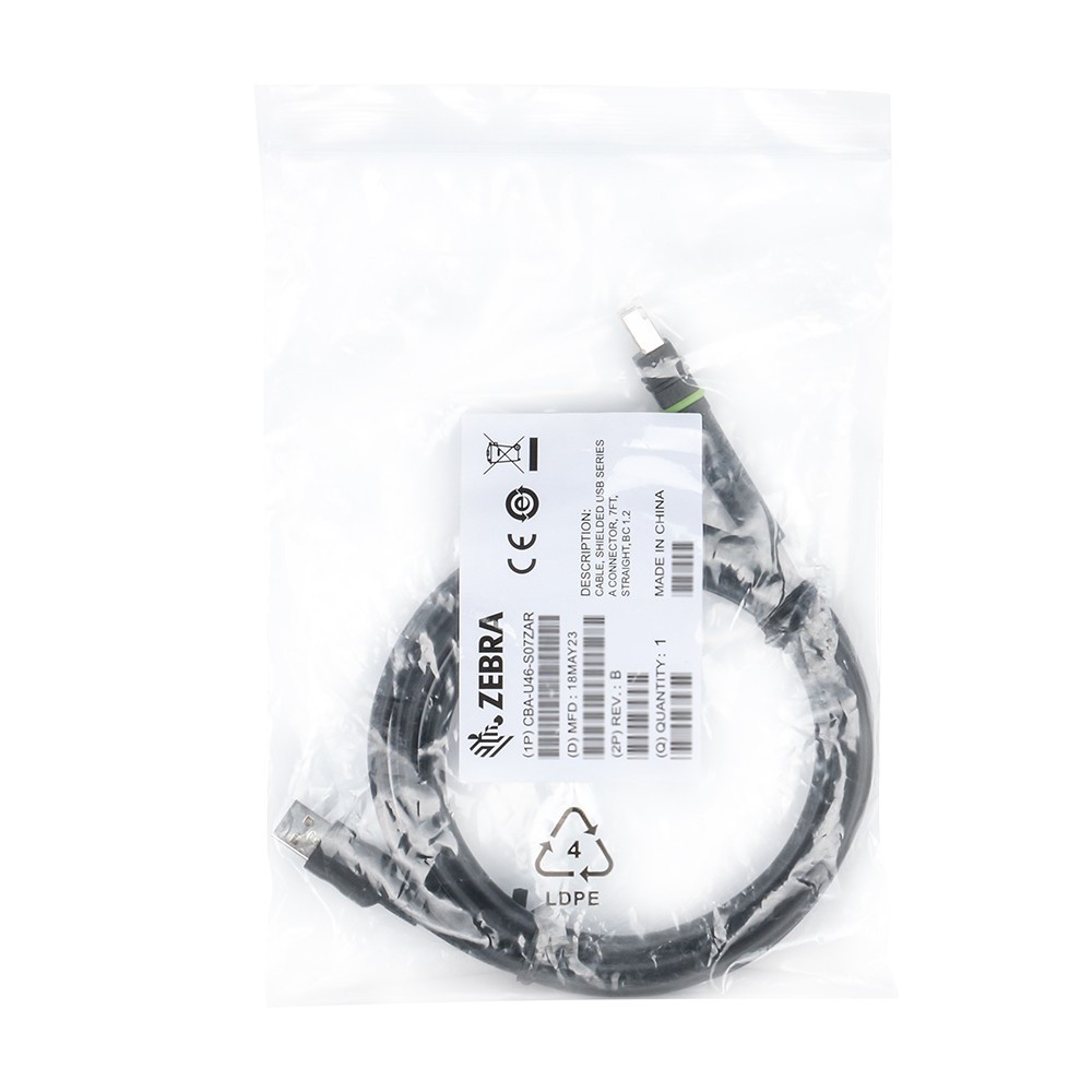2 Pack 7FT 2M High Speed USB Cable for Zebra Barcode Scanner CBA-U46-S07ZAR