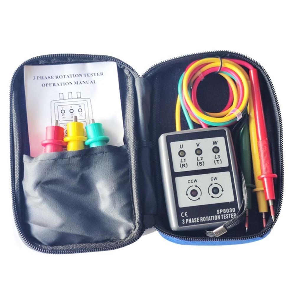 Phase Detector Three Phase Alternating Current Phase Meter Phase-Sequence3546