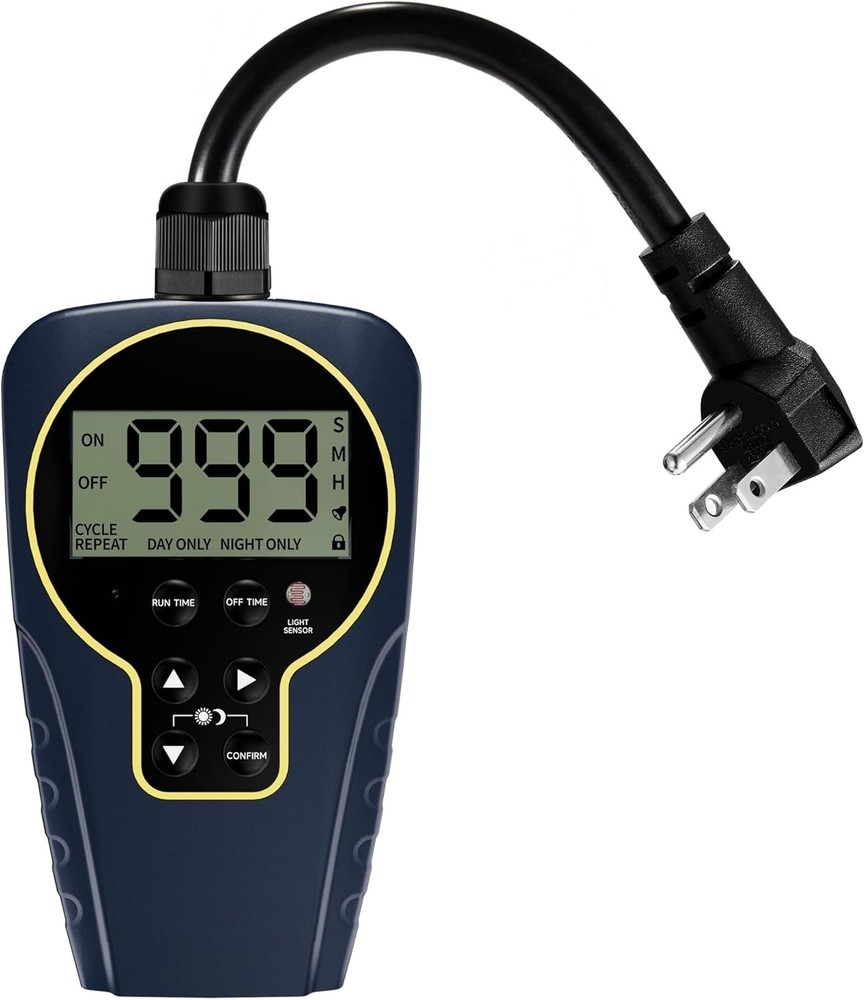 Short/Long On-Off Interval Repeat Cycle Timer Plug Outlet 1 S to 999 H