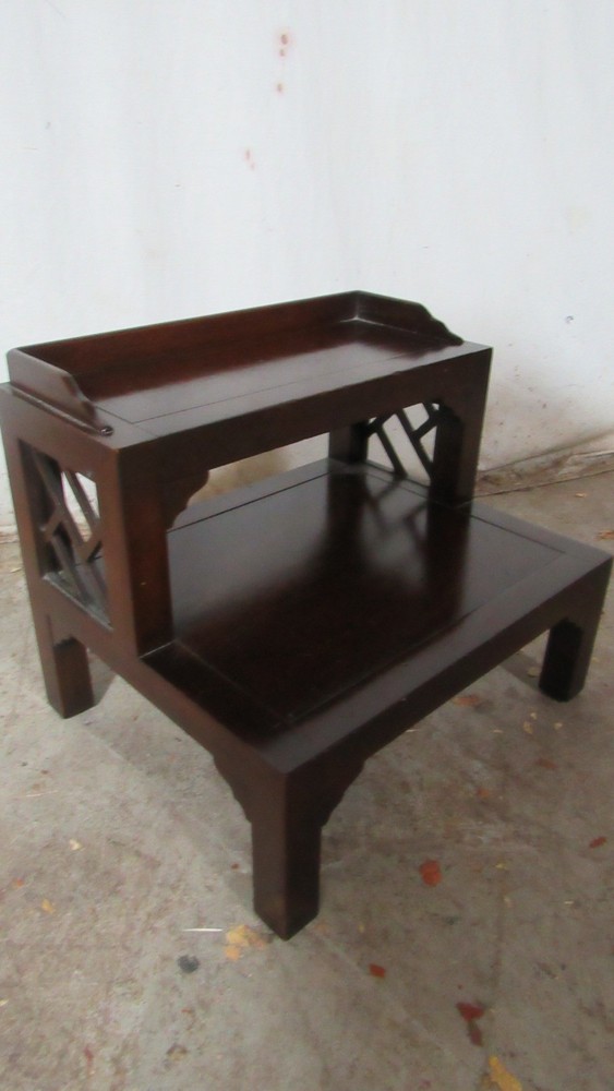 Drexel Bed Steps Stool Mahogany Chippendale