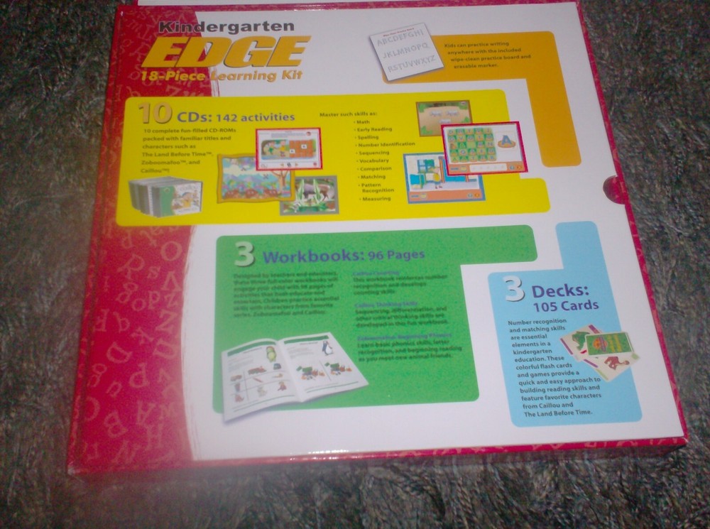 Brighter Minds Preschool Edge 18 Piece Learning Kit New