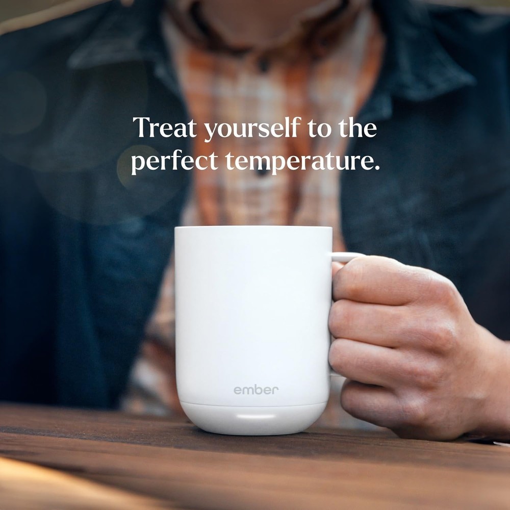 Ember Temp Control Smart Mug 2 - 10 oz White - App Controlled Heated Coffee Cup