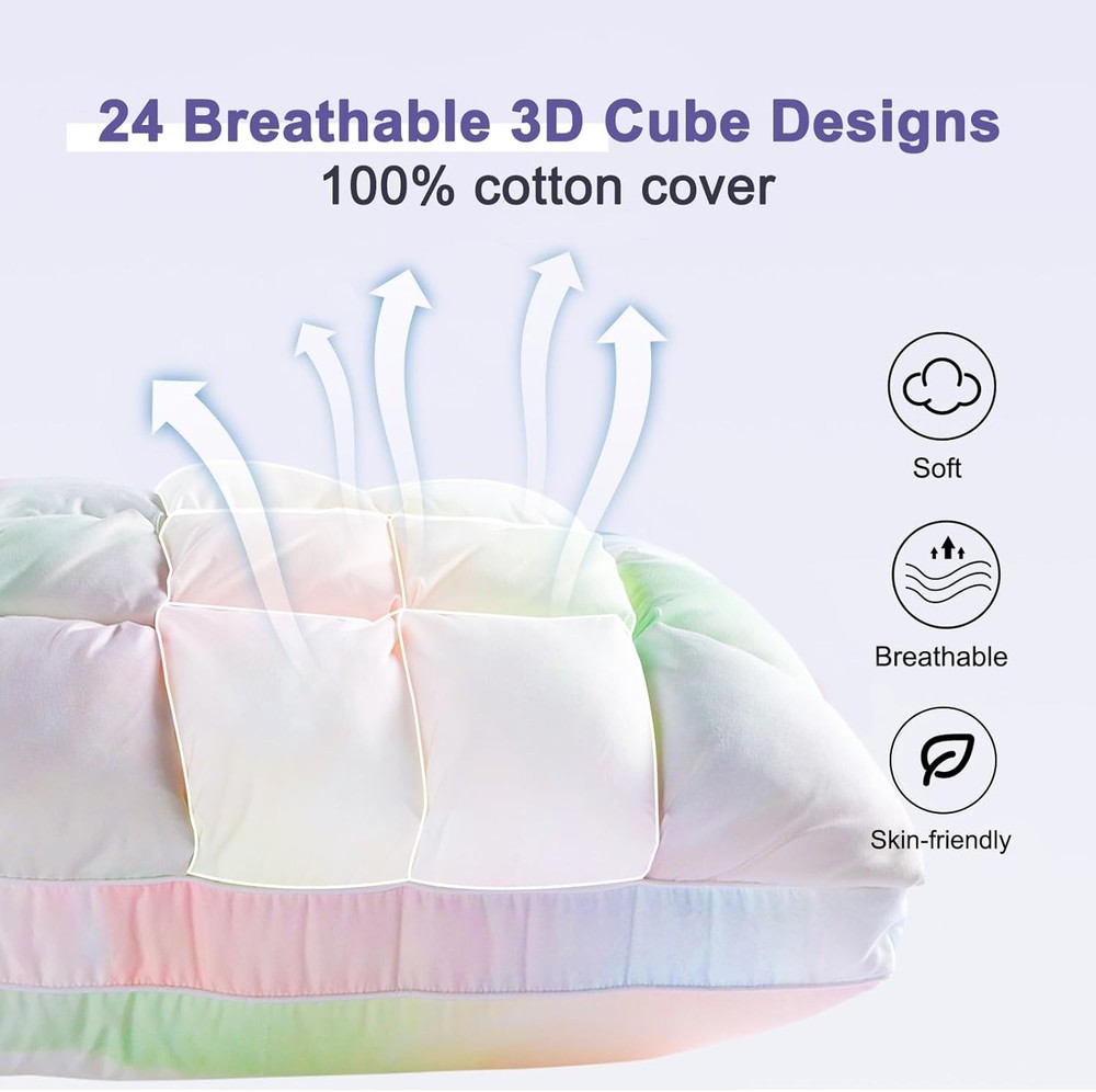 YOUR MOON Soft Pillows for Sleeping - Fluffy Down Alternative Bed Pillow