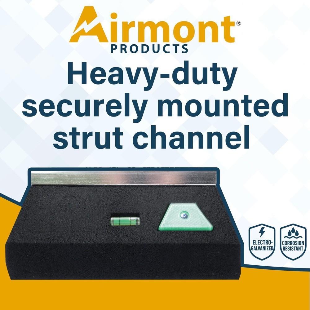 Rooftop Block Support – Single Base with Channel | Heavy-Duty Recycled Rubber...