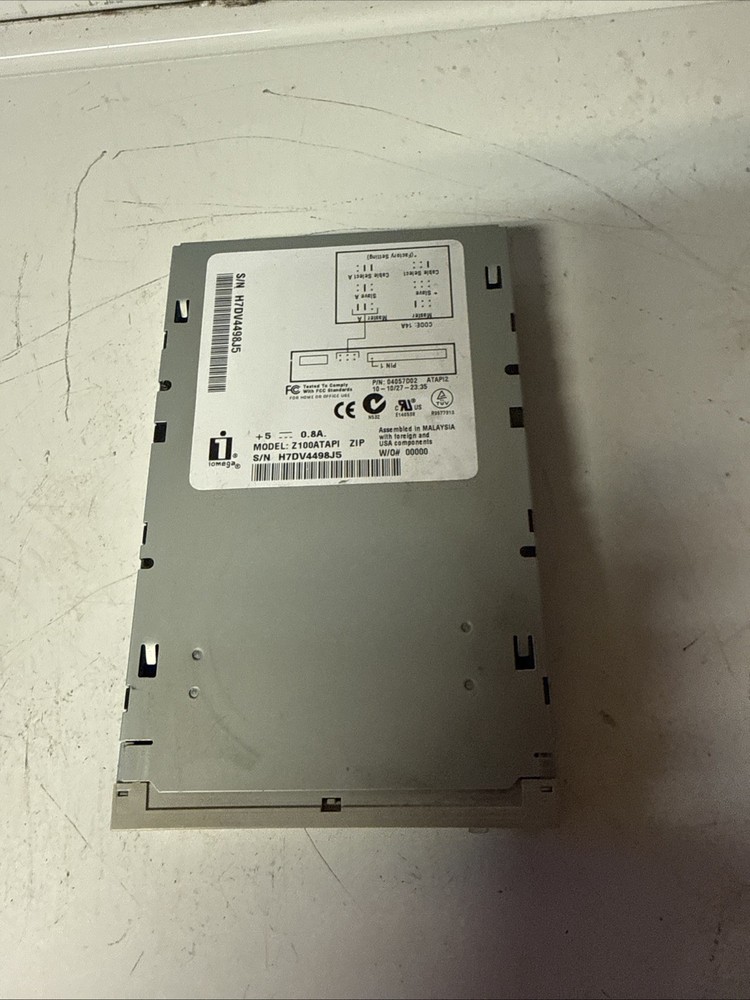 Iomega ZIP 100 Internal IDE ATAPI 3.5" Zip Drive Model Z100ATAPI Beige Tested