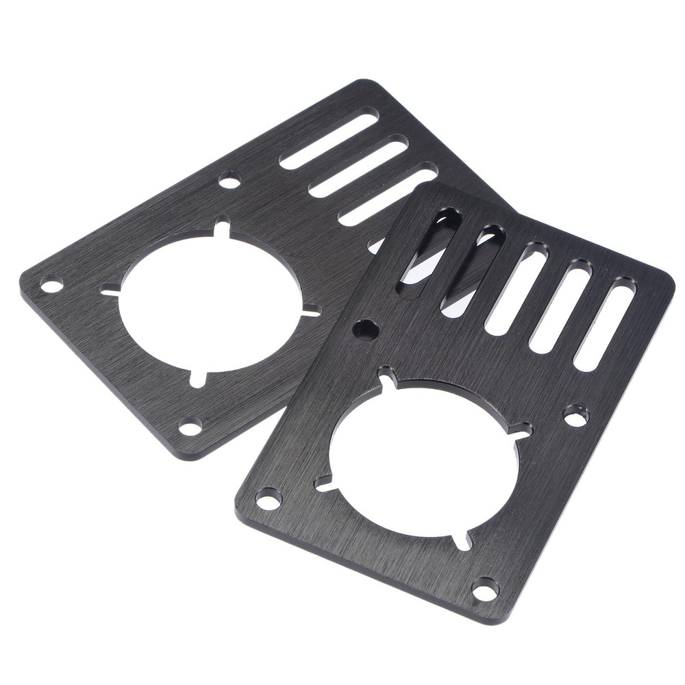 Stepper Motor Mounting Bracket Mount Plate Black for 3D Printer 2 Pack