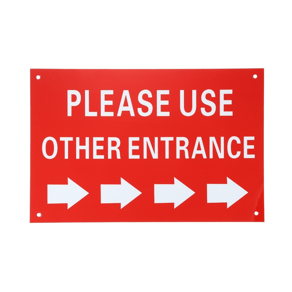 Sign "Use other input" right arrow, red/white for