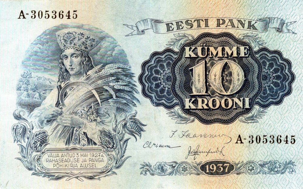 Estonia 10 Kroon 1937 Pick # 67a
