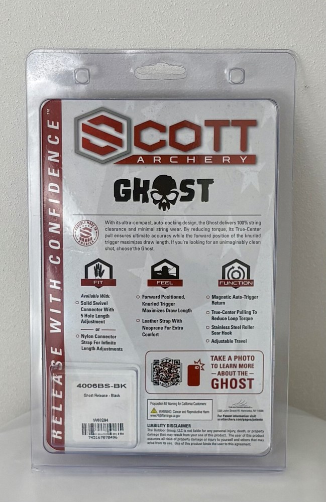 Scott Archery Ghost Bow Release Hook 4006BSBK New