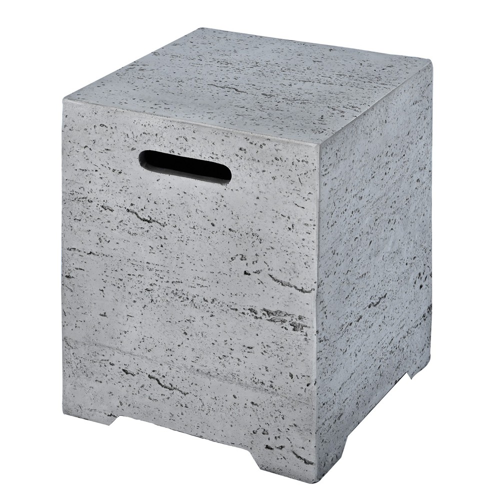 41.9'' Rectangular Outdoor Fire Pit & Propane Tank Stand Set