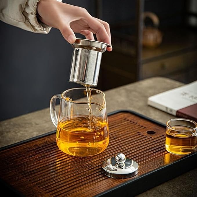 Glass Teapot with Removable Infuser, Stovetop Safe Tea Kettle, Tea Diffuser US