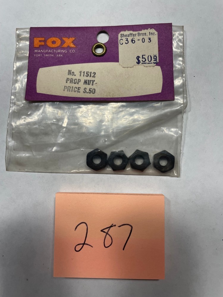 VINTAGE R/C  FOX  PROP NUT  #11512