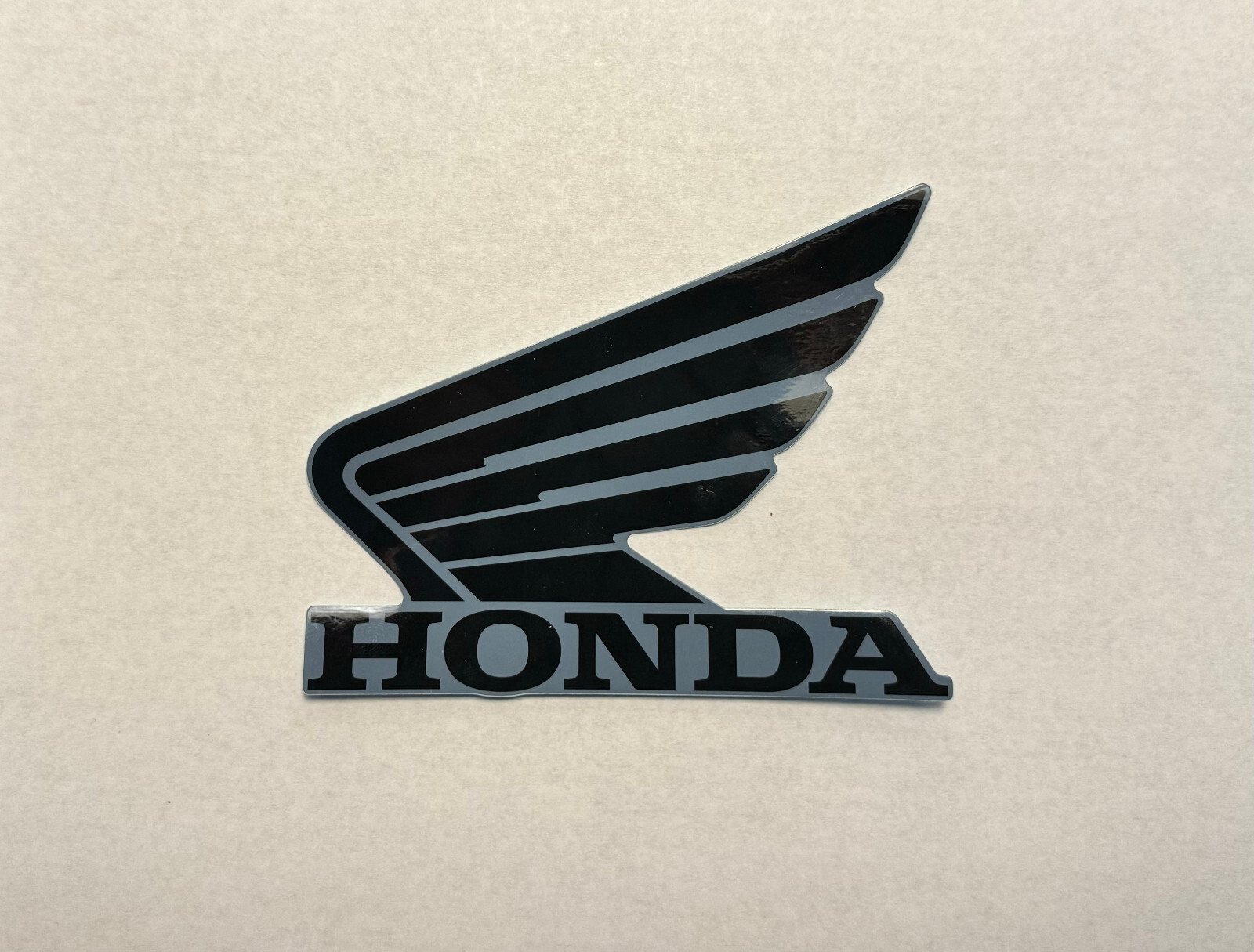 Honda OEM NOS 130mm Mark Wing Decal Blue & Black for ATV Rincon, Foreman, Etc