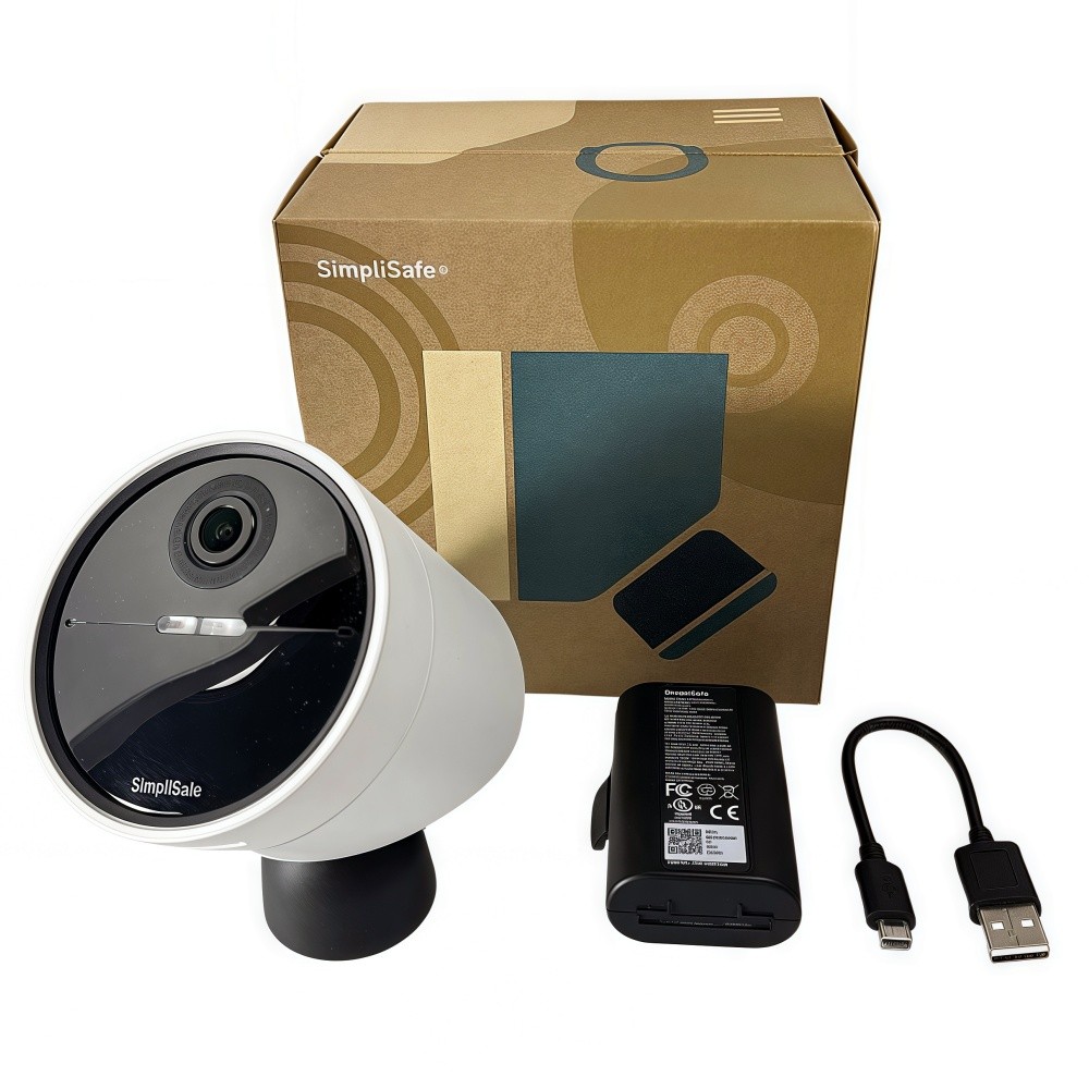 SimpliSafe Wireless Outdoor Security Camera 1080P Guard Motion CMOB1 White