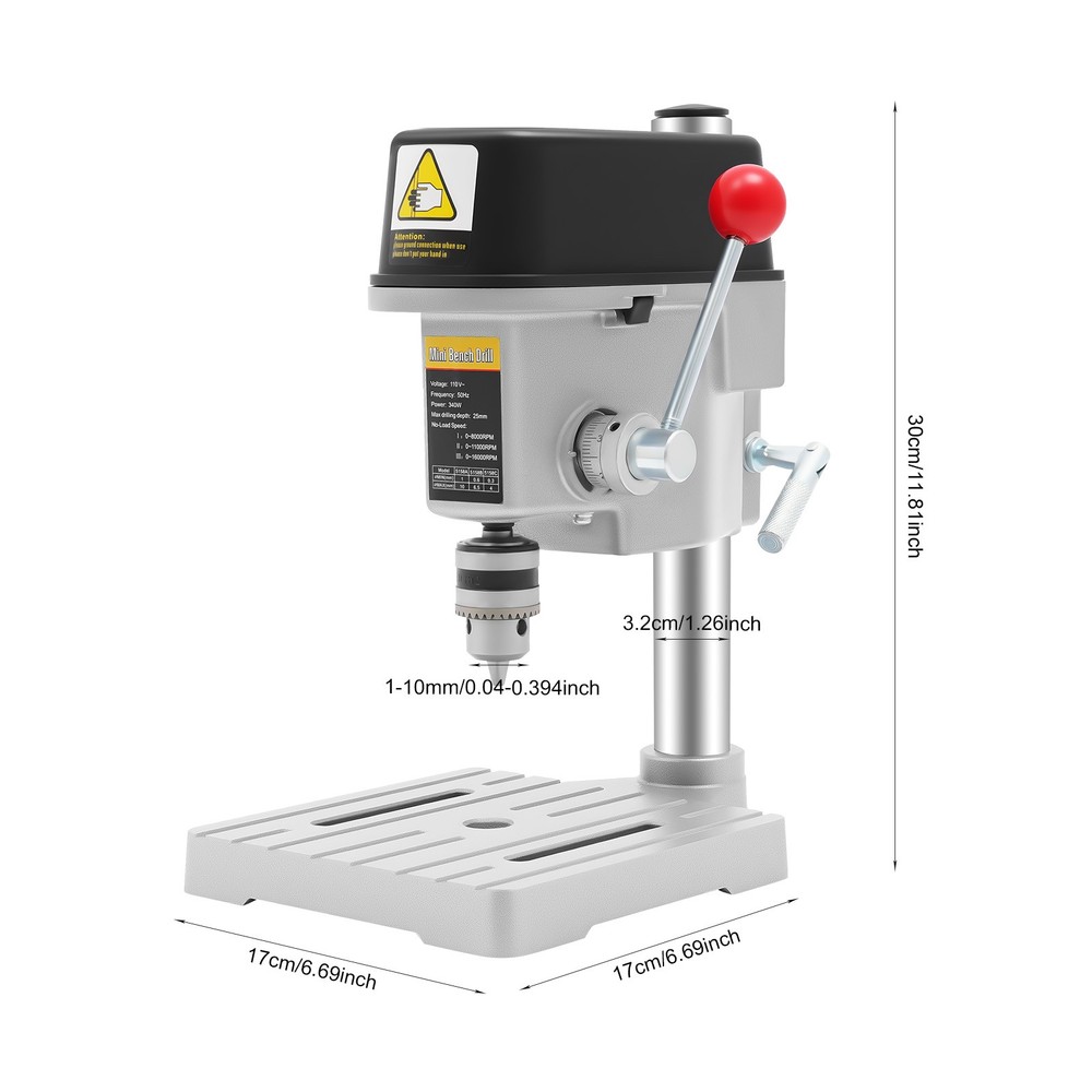 Portable Drill Press Electric Mini Drill Press Bench Small Benchtop Drill Press