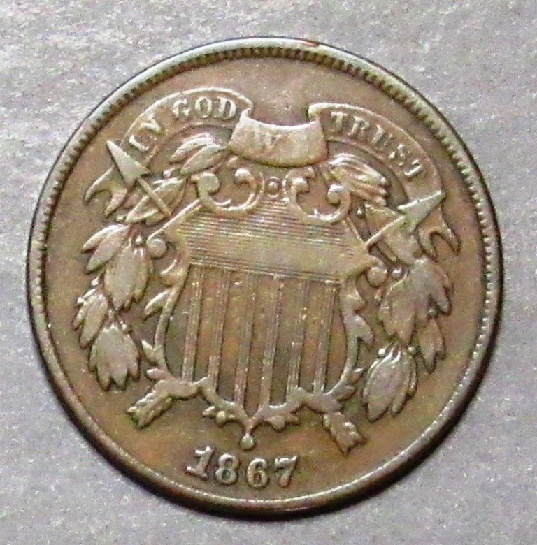 1867 Two Cents Pleasing F