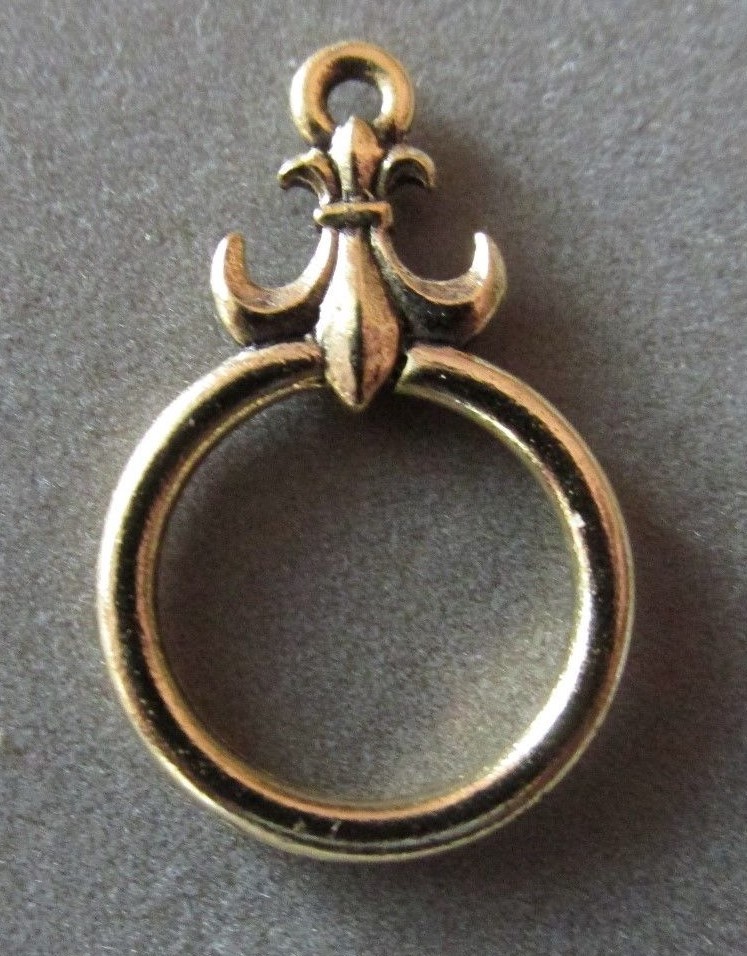 Fleur de Lis Gold Dipped Pewter Toggle Set