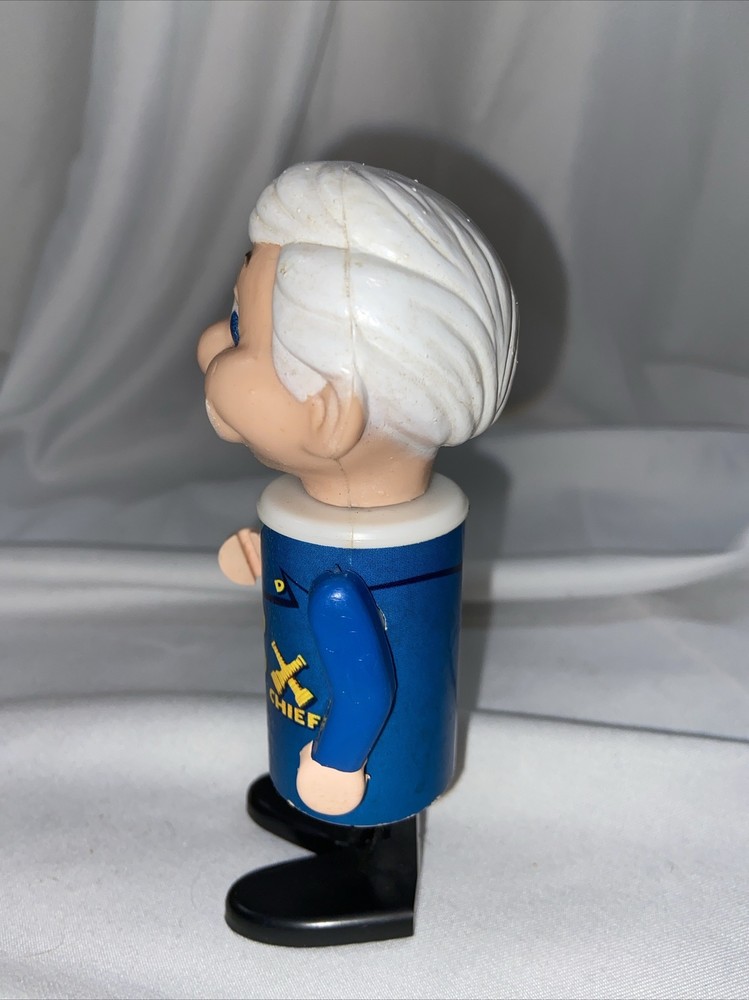 ELDON Pipsqeeks vintage RUBBER/PLASTIC FIGURE CHIEF FIREMAN