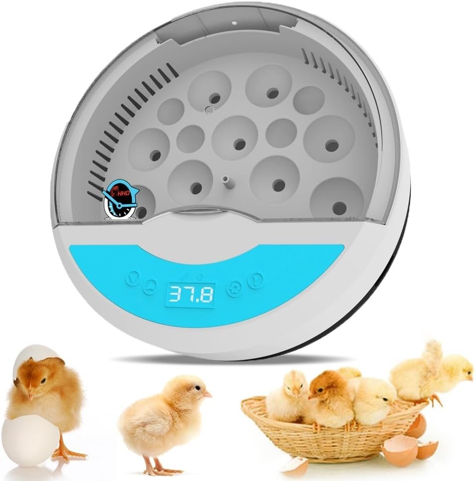 9 Egg Incubator w/ Temperature Control, Touch Operation& Temperature Display