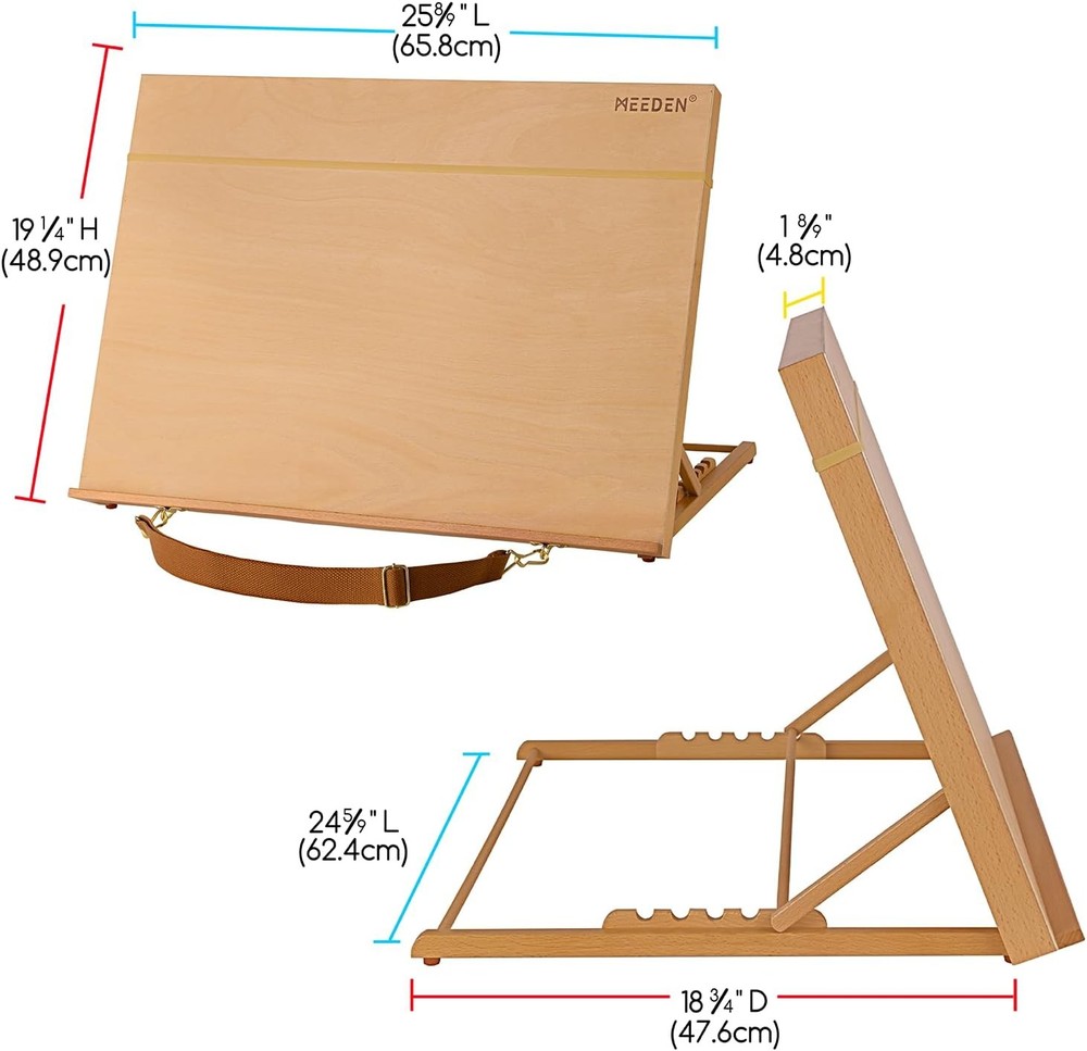 A2 wooden desktop easel, 5 adjustable positions