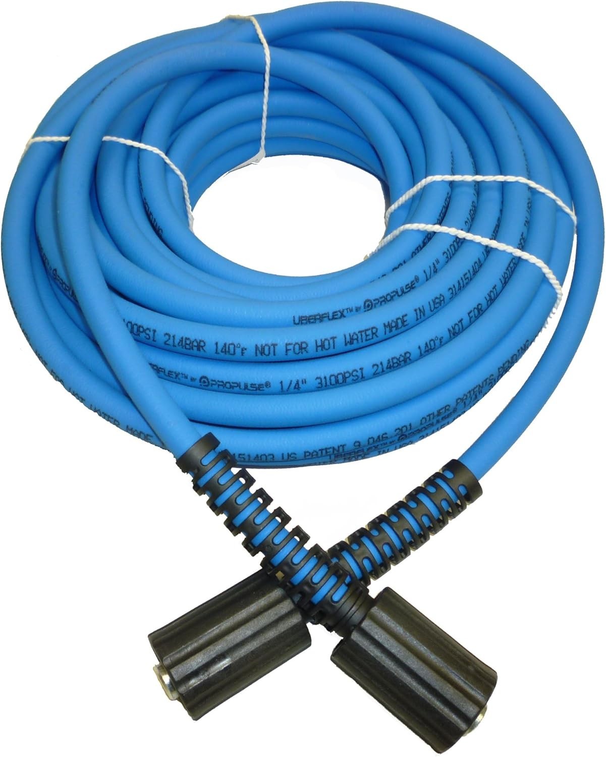 UBERFLEX™ Kink Resistant Pressure Washer Hose 1/4", 3,100 PSI with (2) 22MM - Ma