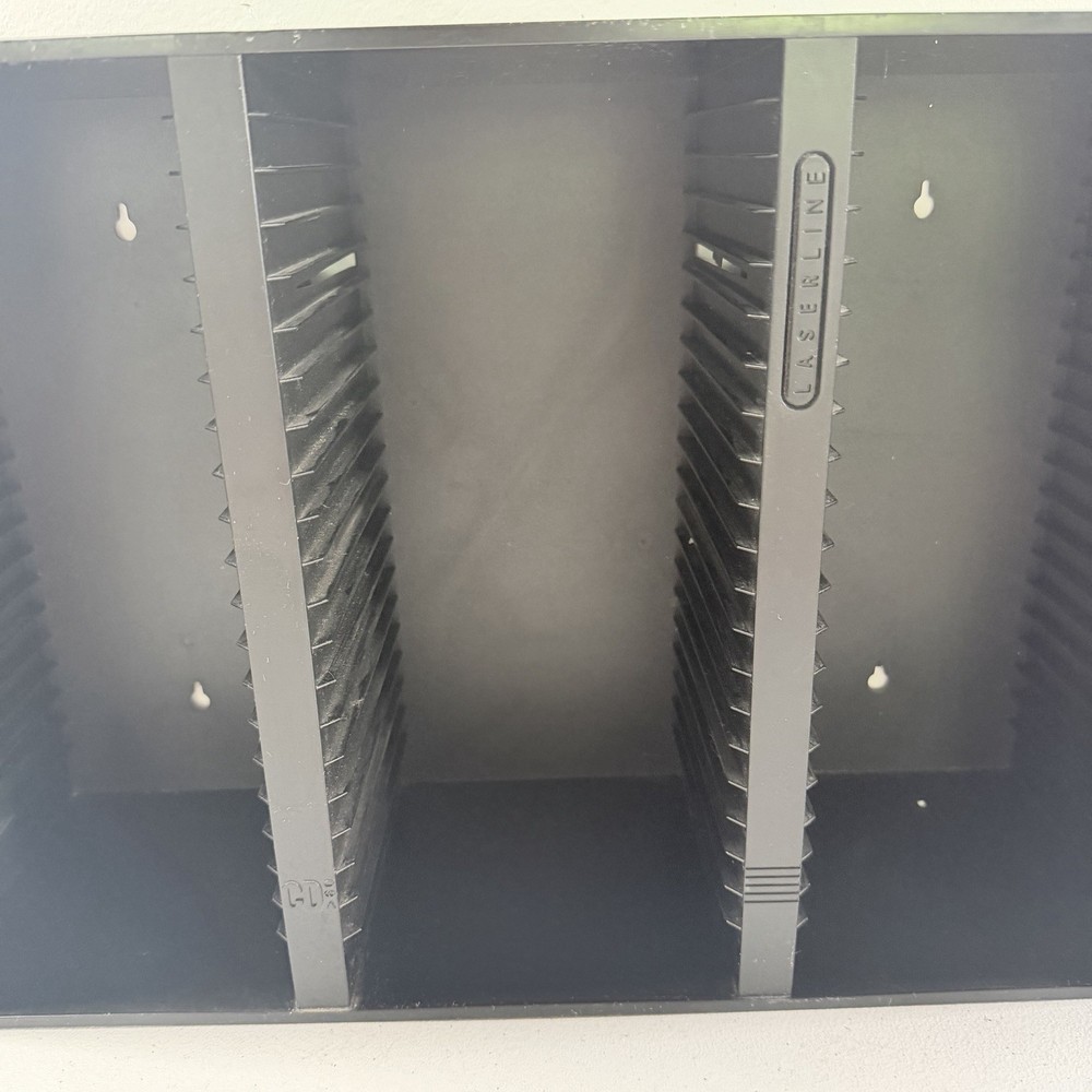 Laserline CD60 Storage Rack Wall Mount Black Hard Plastic 60 CD Holder