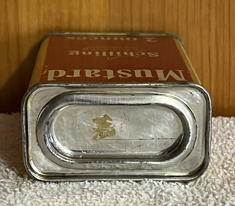 Schilling Mustard Tin Full Vintage