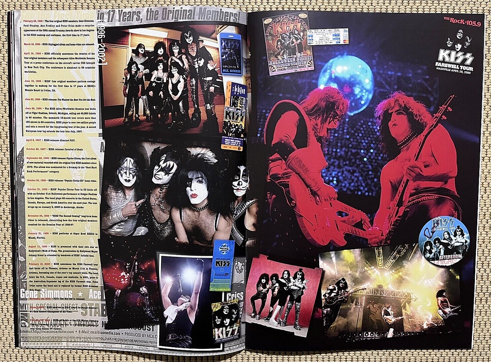 KISS Monster MonsterTour 2013 Tour book Program Kruise Ad Discography Demon Gene