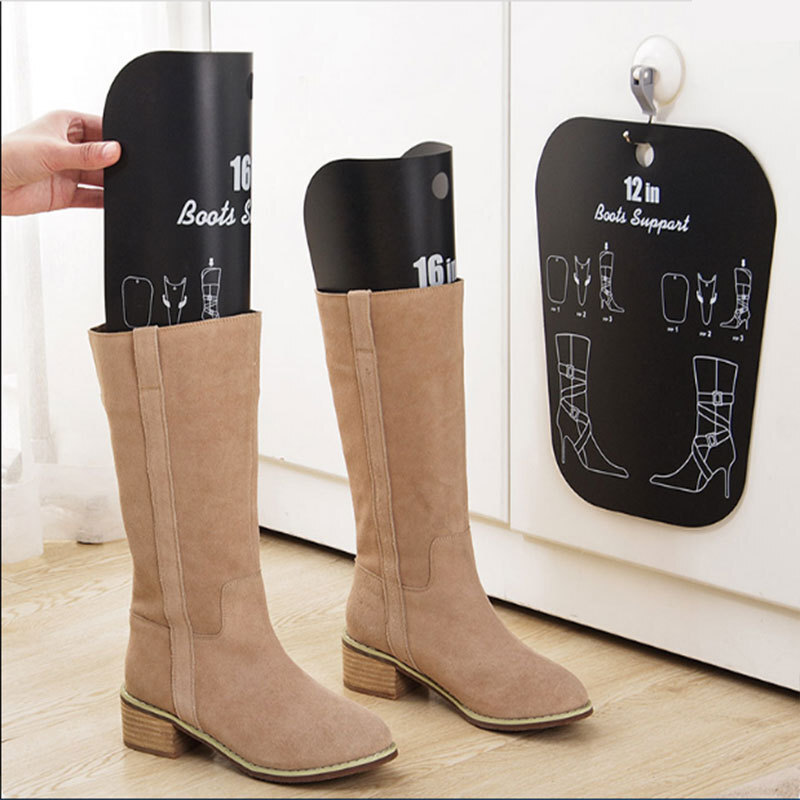 2 piece Tall Boots Support Plastic Boot Shaper Inserts Shoe Support Black/white