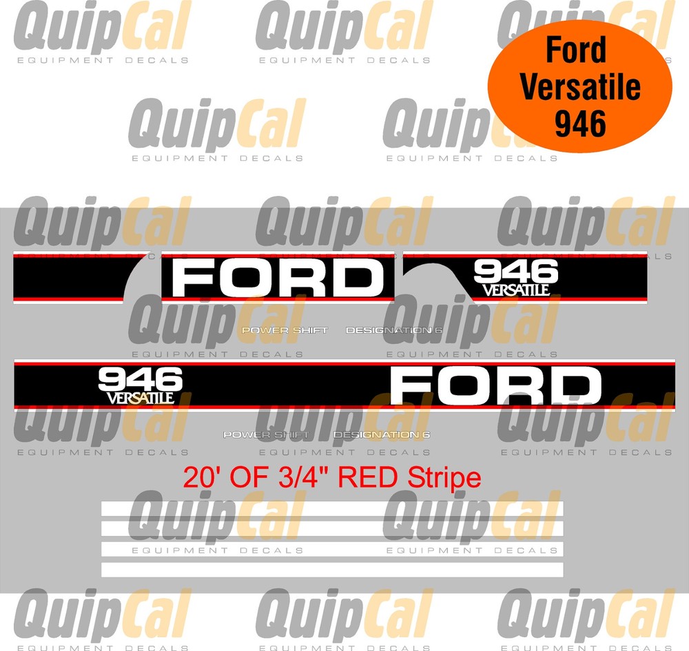 Ford Versatile 946  or 976  Tractor Decal Set. Decals for Versatile Tractors