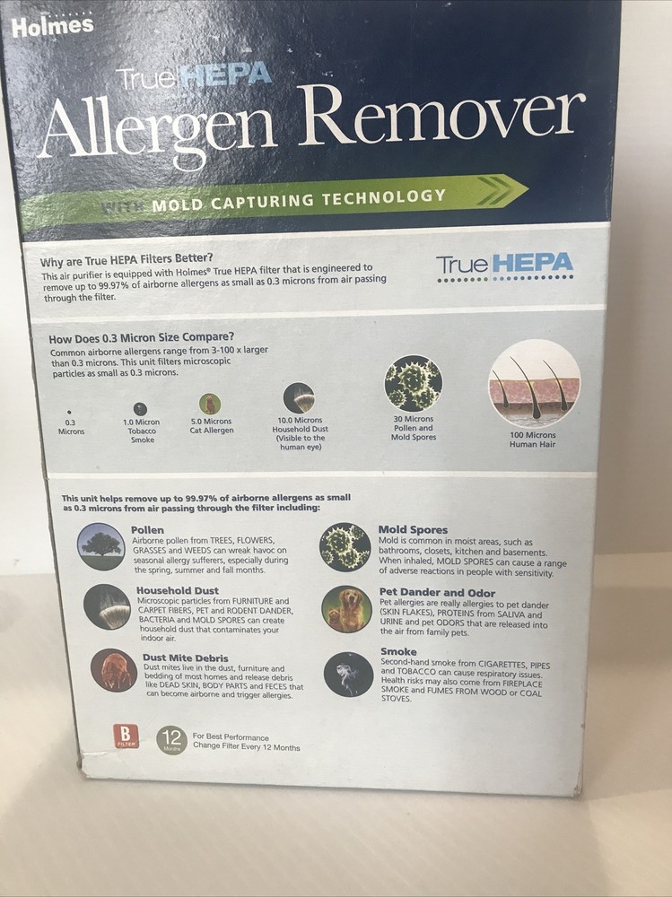 Holmes True HEPA Allergen Remover Filter With Mold Capturing Technology (2 Pack)