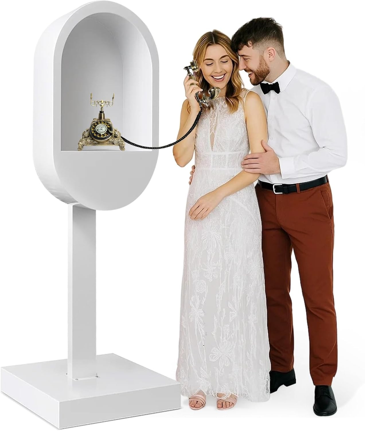 Audio Guest Book Stand Phone Booth Box Video Recording Table for Wedding Party