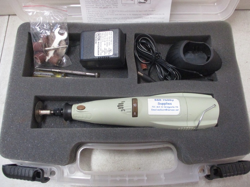 Rechargeable, Variable Speed Moto-Tool with Case