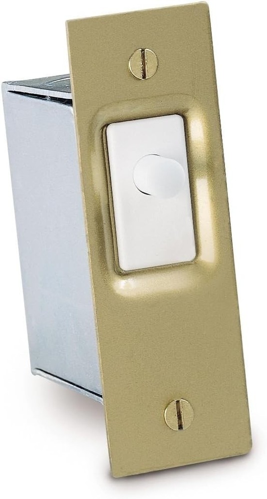 Electrical Door Switch SPST Brass White 16A 125V AC Push Button Momentary