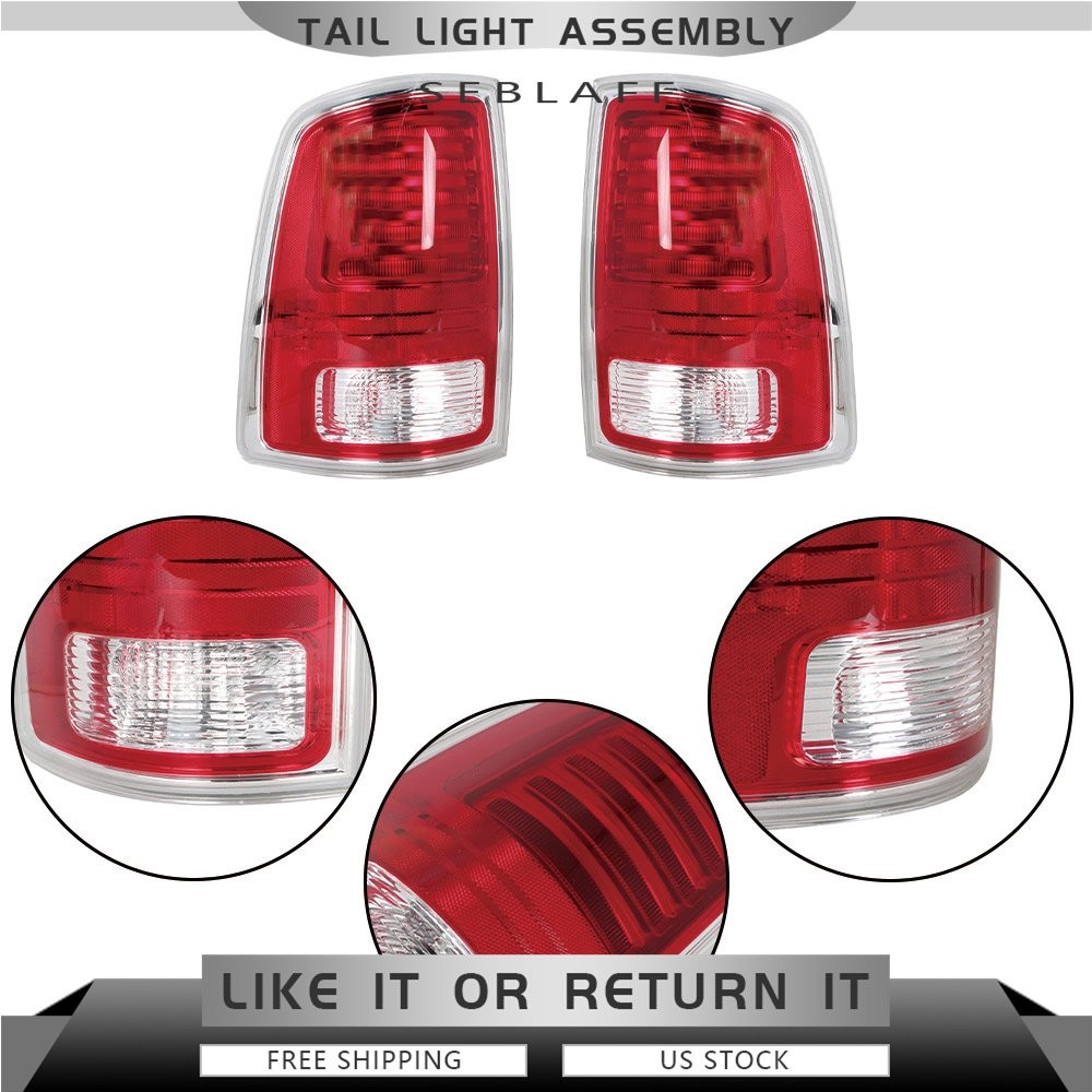 For RAM 1500 2500 3500 2013-2018 Chrome Interior LED Tail Light Right+Left Side