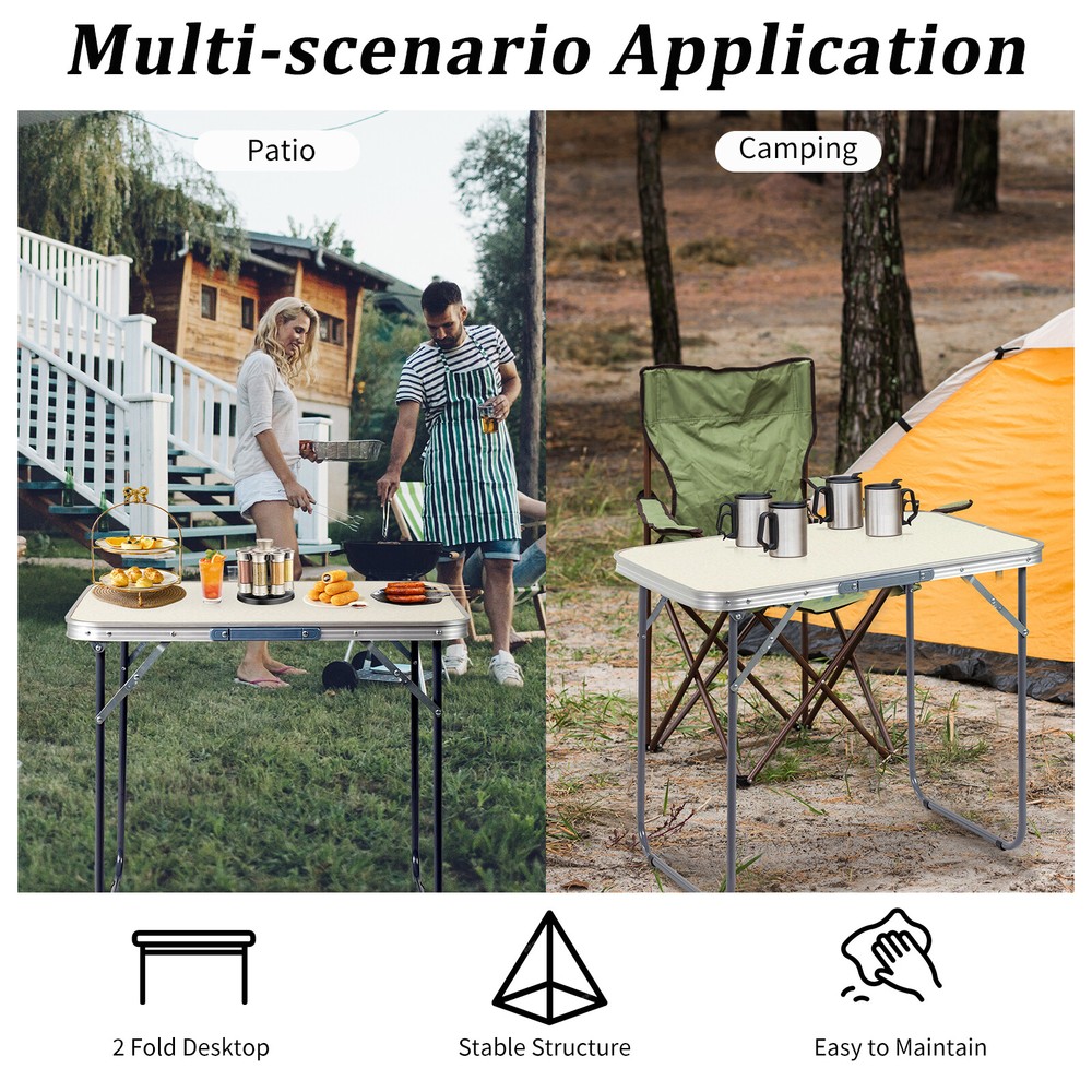 70x50x60cm Aluminum Camping Folding Table