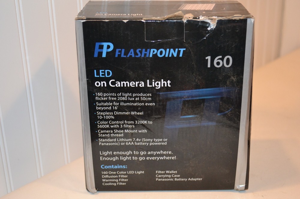 Flashpoint 160 LED on Camera Light Powerful & Compact Illumination