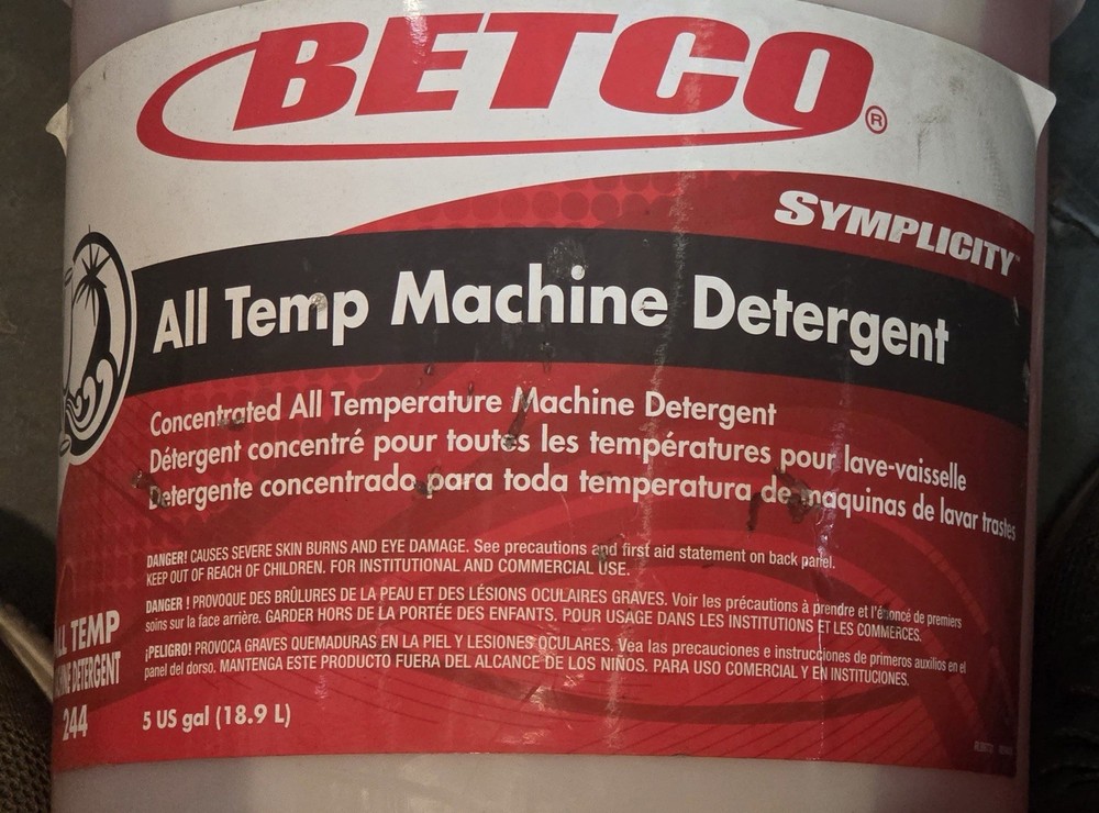 Betco All Temp Machine Detergent 5gal