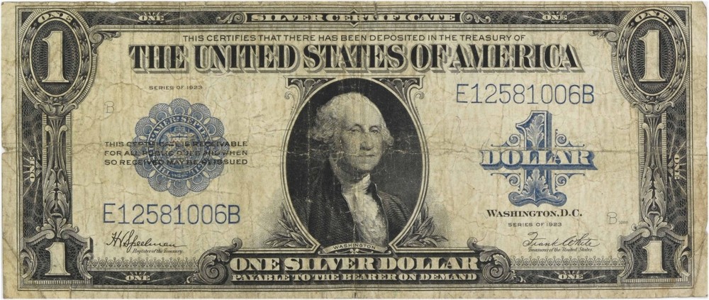 1923 $1 Large Silver Certificate FR237 F Uncertified