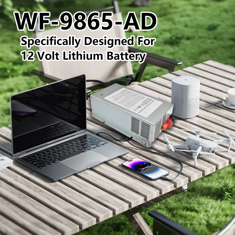 WF-9865-AD 65Amp Deck Mount Converter Replacement for RV Trailer Camper WF-9865