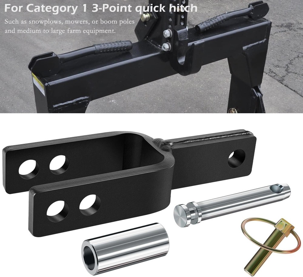 Versatile Quick Hitch Adapter with Adapter Sleeve for Category 1 Quick Hitch