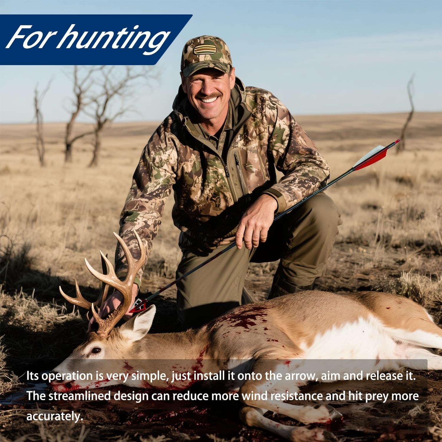 12X Archery 2 Blade Broadhead 100 Grain Arrowhead Box Screw-In Tip Point Hunting