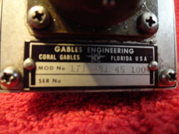 GABLES ENGINEERING COMM CONTROL HEAD MODEL 171-431-45-100
