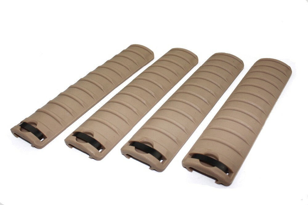 4PCS /Pack Tactical Rail Cover Protector w/ Weaver Picatinny Rail Panel Ribbed