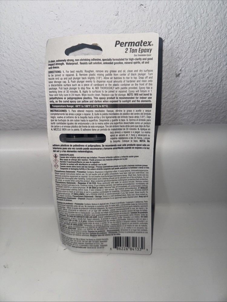 Permatex 2 Ton Epoxy - 1EA
