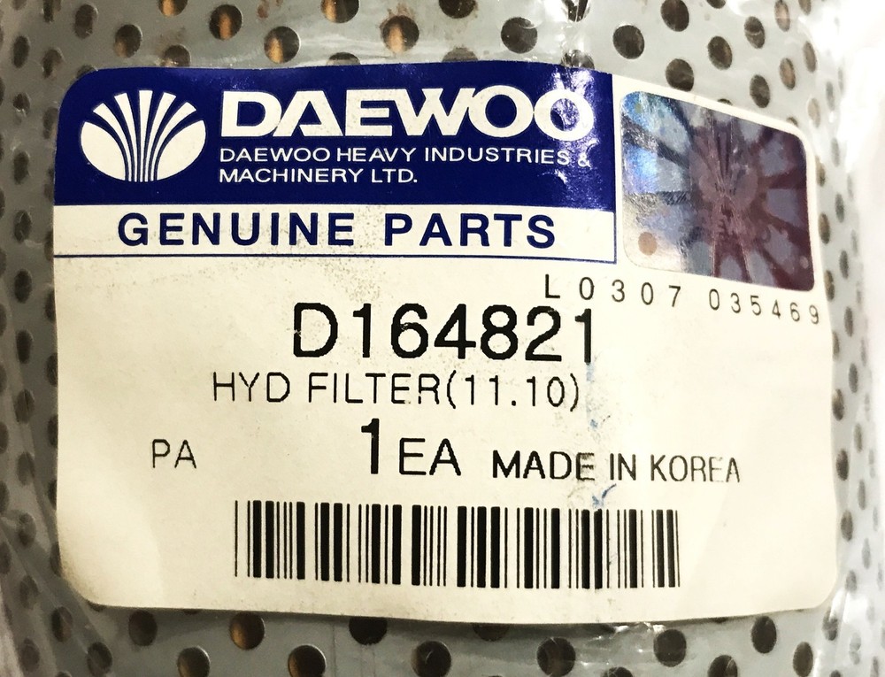 Daewoo Forklift Hydraulic Filter D164821 NOS