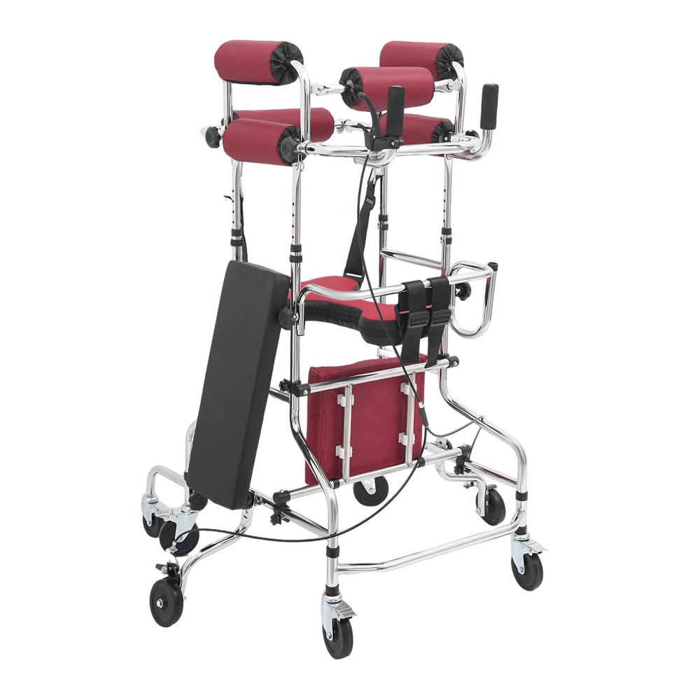 Female Rolling Walker for Elderly, Adjustable Height 8 Wheels Mobility Aid 220lb