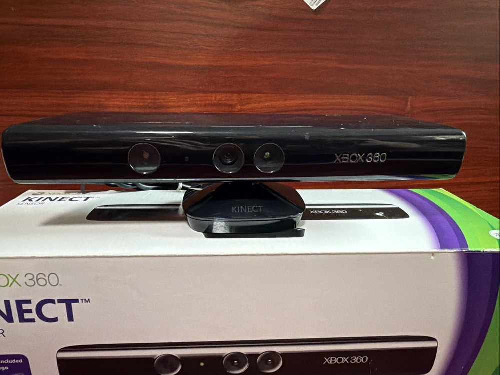 Microsoft, Xbox 360 Kinect Sensor, 1414, W/ Kinect Adventures, CIB, All untested