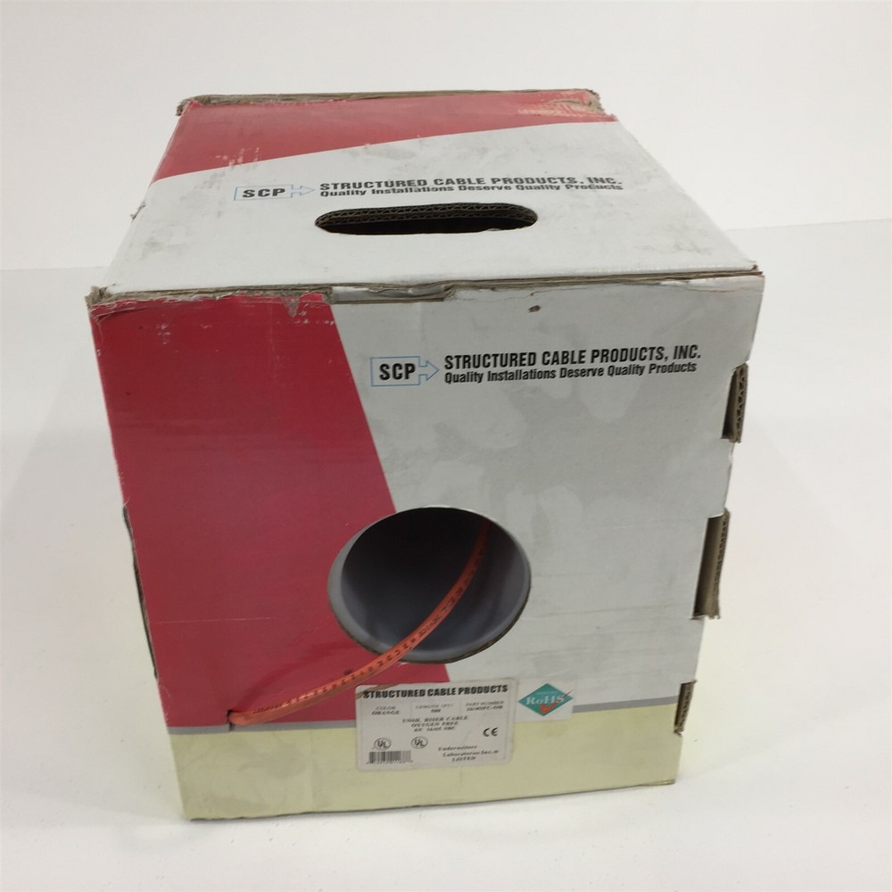 Structured Cable Products 16/40FC-OR Unshielded Riser Cable 4/C Orange 500'